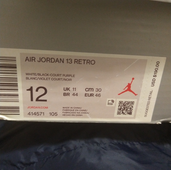 COPY - Laker/Court Purple 13s size 12 - Picture 8 of 8